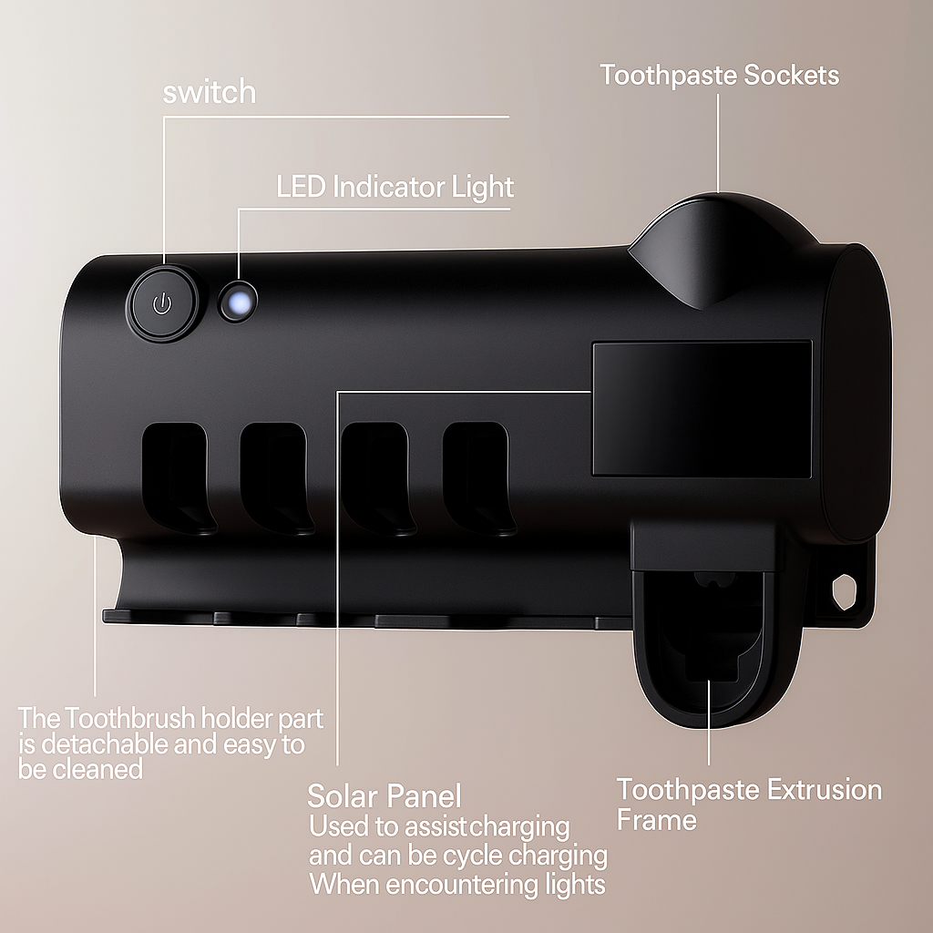 UV Toothbrush Sterilizer & Wall Mount Holder