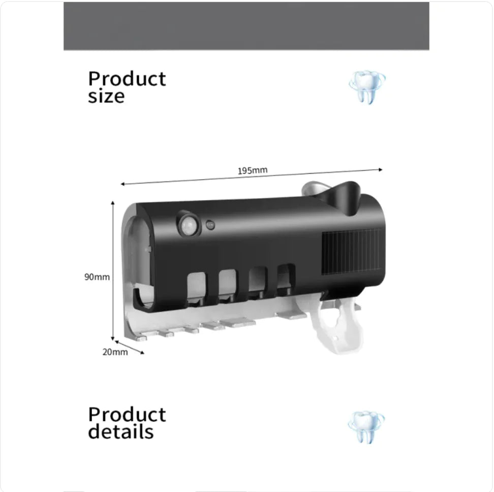 UV Toothbrush Sterilizer & Wall Mount Holder